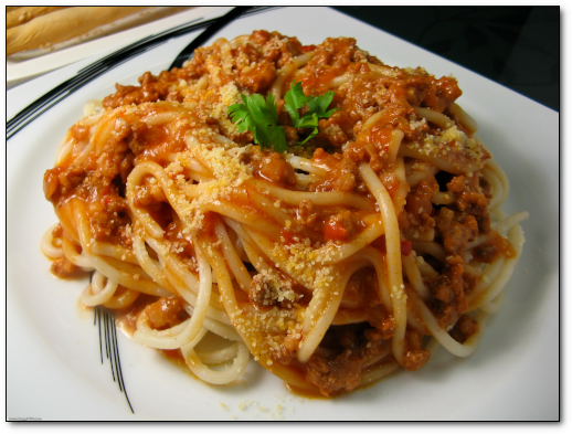 Spaghetti met Italiaanse pastasaus
