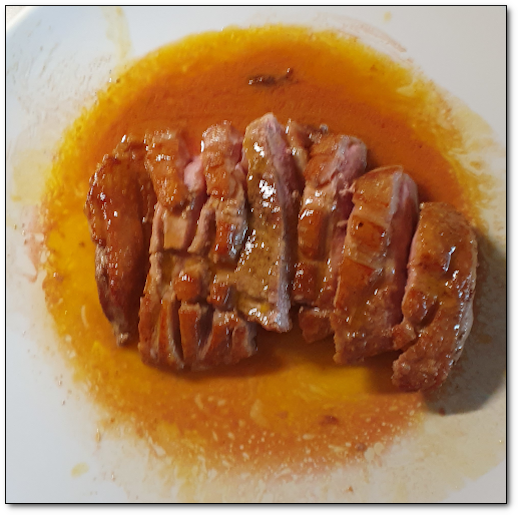 Eendenborst met sinaasappelsaus