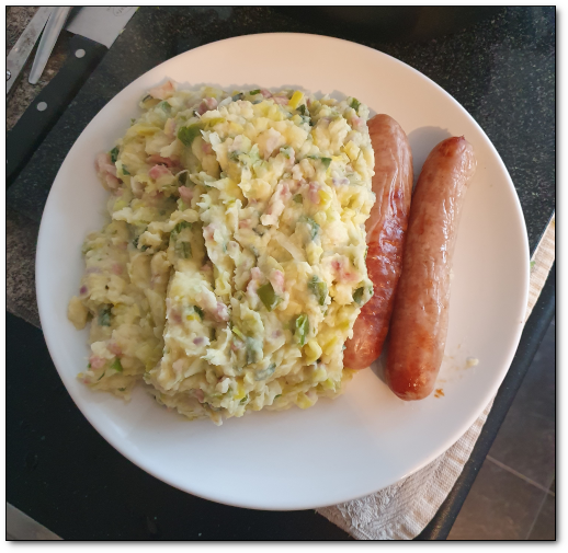 Preistamppot met spekreepjes